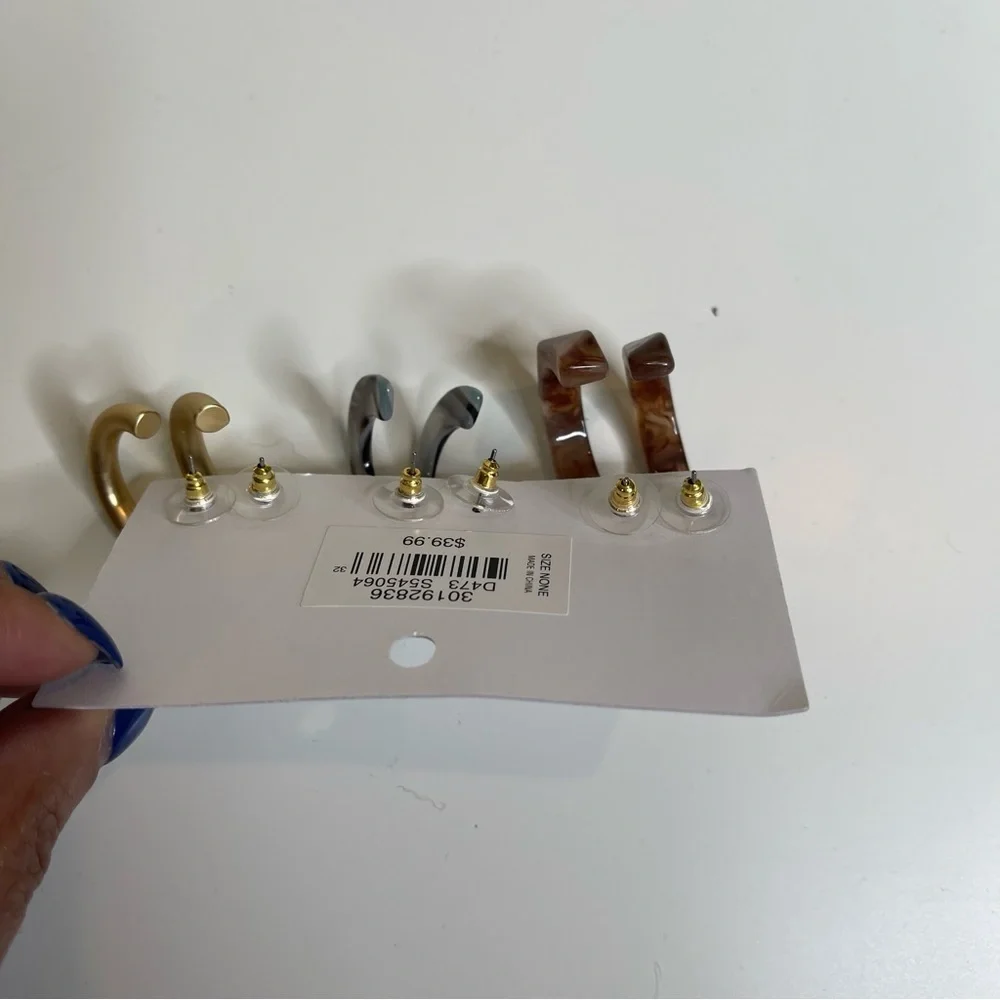 Loft 3pairs of hoop earrings